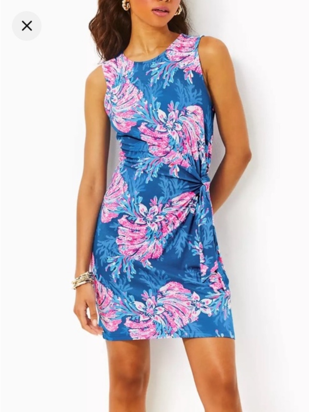 NWOT Lilly Pulitzer Bryson wrap dress (Pink and Navy Reef) Size XL